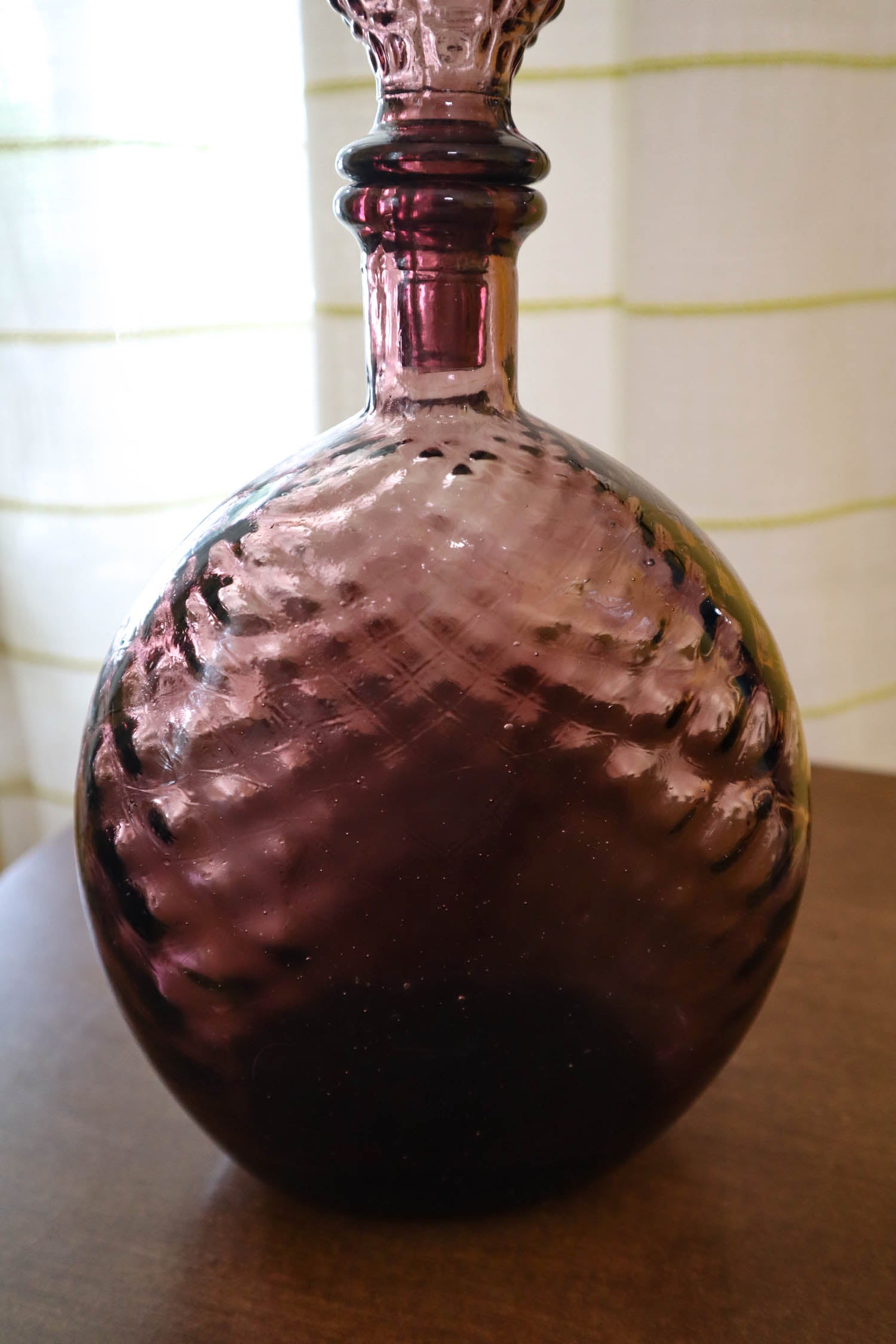 Vintage Empoli Amethyst Genie Bottle Decanter hot