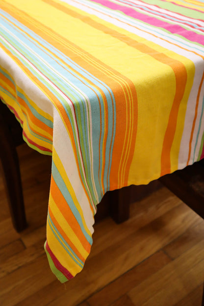 Bright Summer Stripes Tablecloth