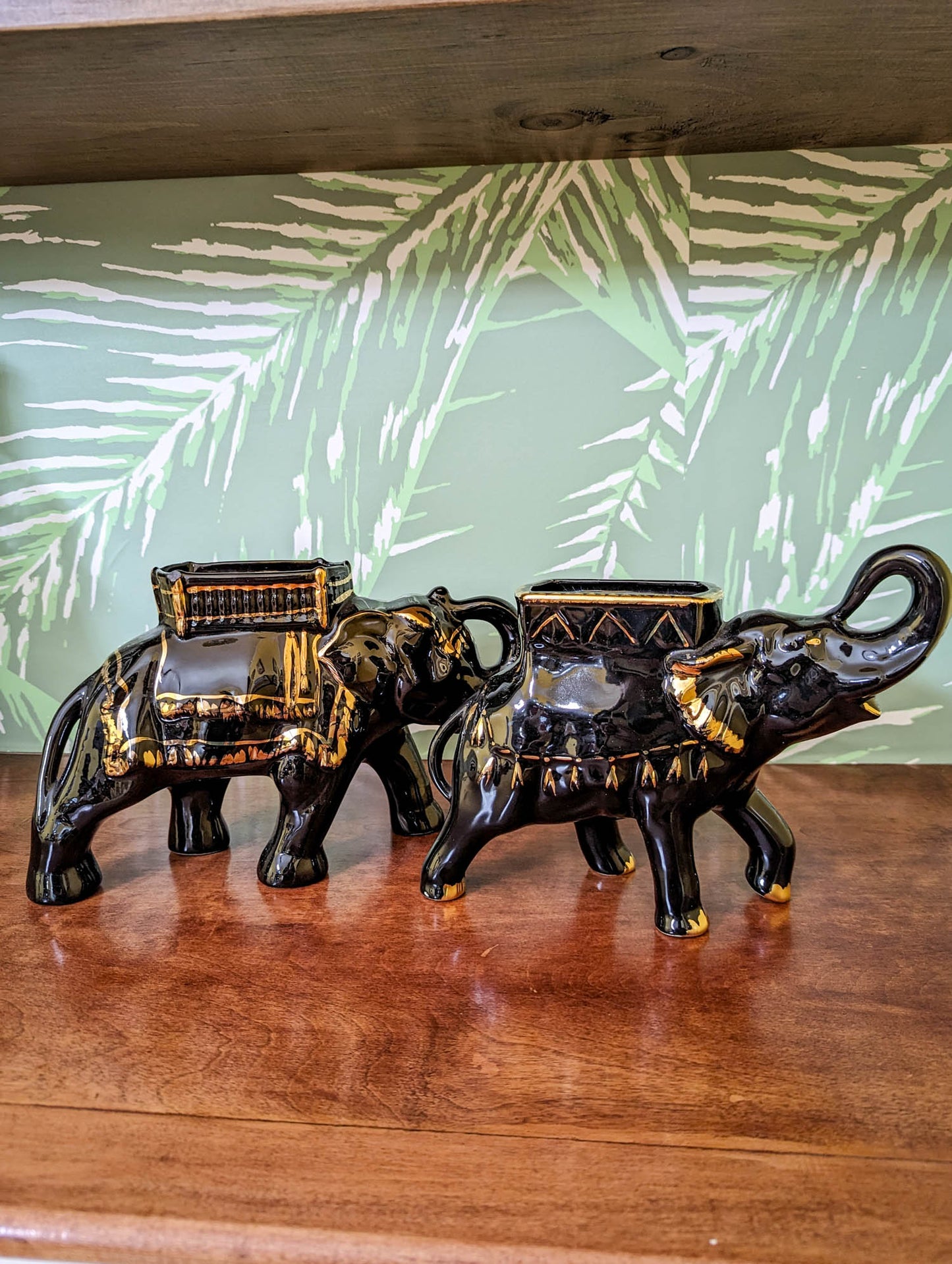 A Pair of Pachyderm Planters