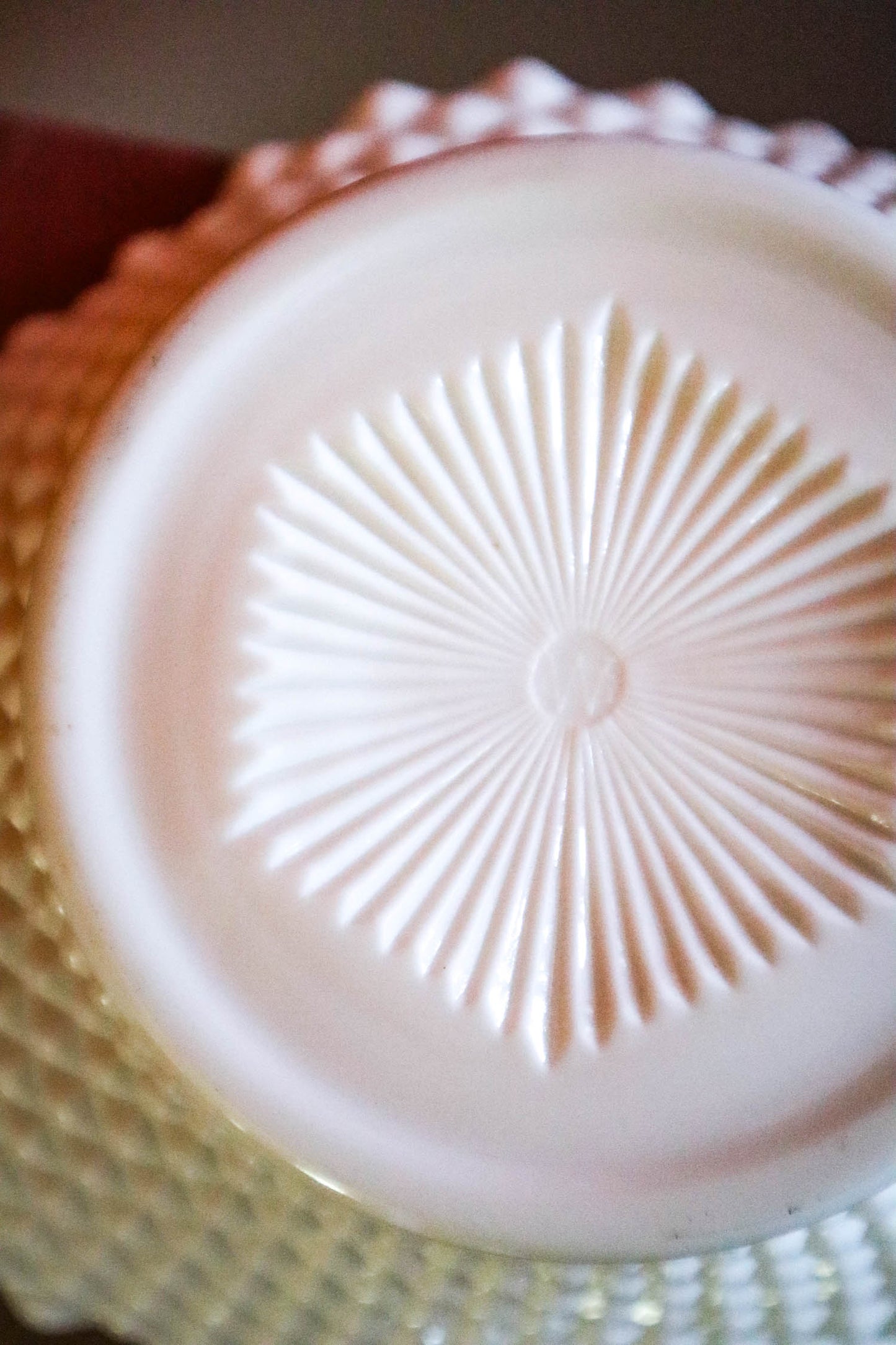 Milk Glass Fruit Bowl