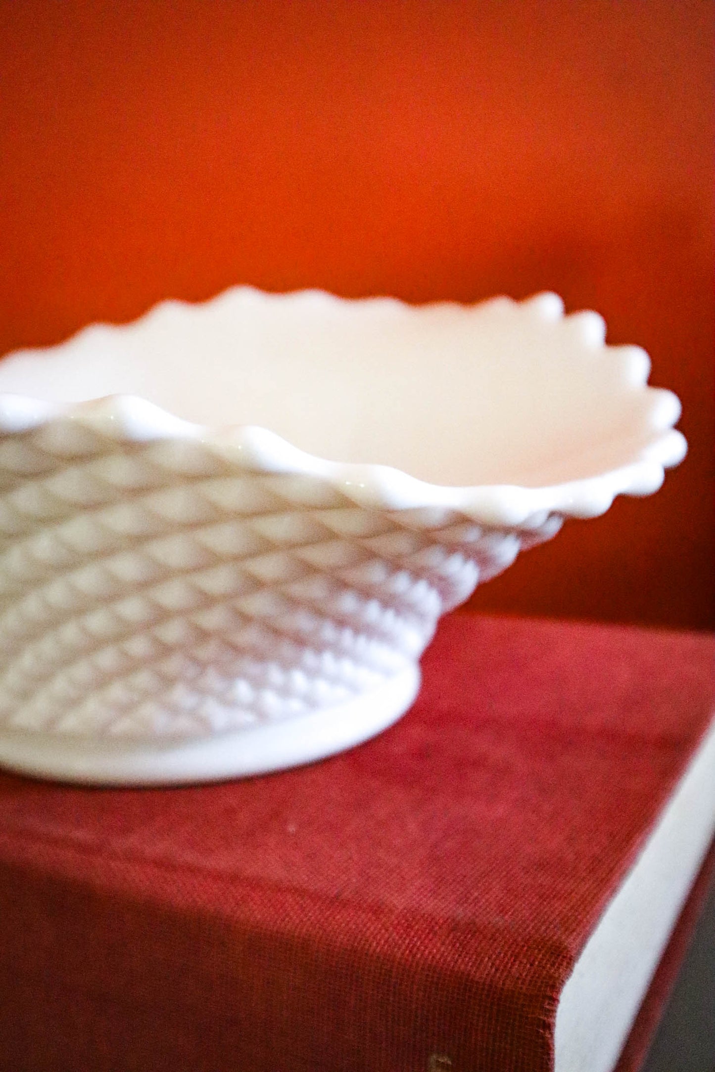 Milk Glass Fruit Bowl