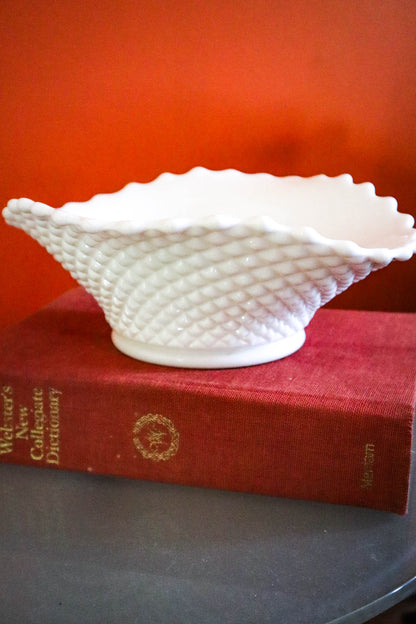 Milk Glass Fruit Bowl