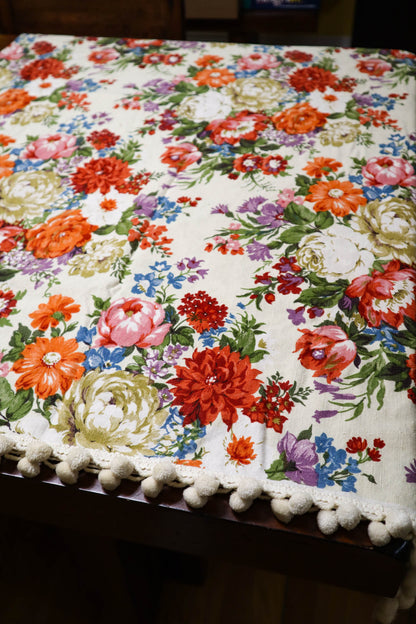 Fall Floral Tablecloth