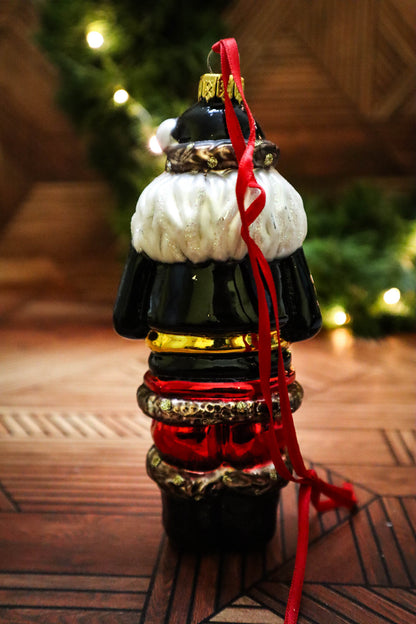 Nutcracker Blown Glass Ornament