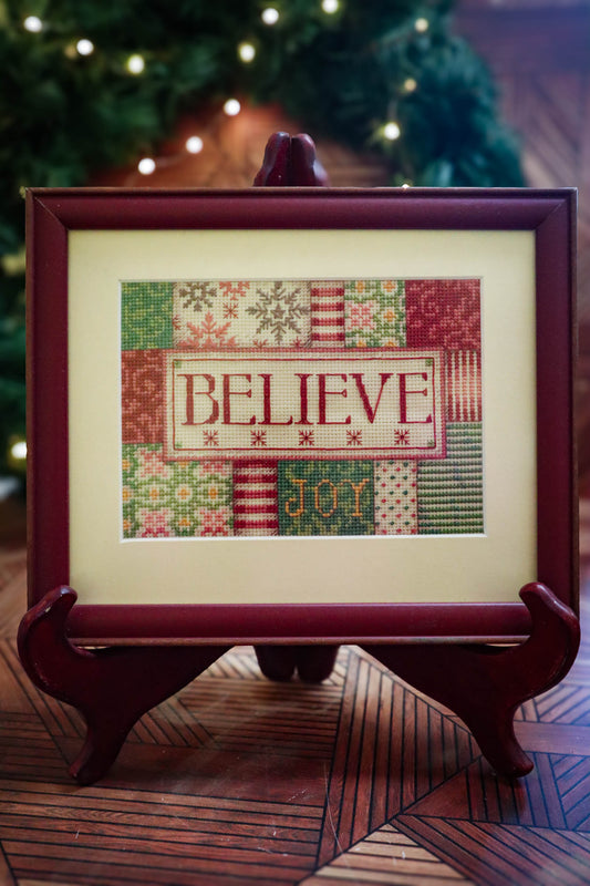 Christmas Magic Framed Needlepoint Art