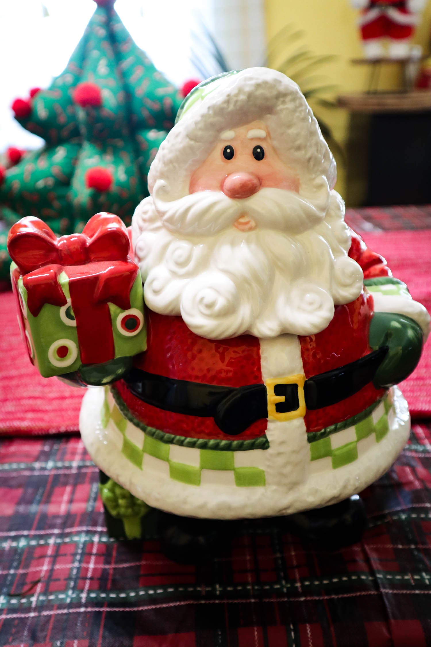 Fitz & Floyd Ceramic Santa Claus Christmas Cookie Jar 