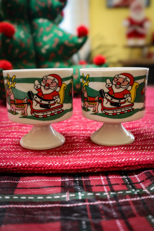 Kitschy Santa Candle Holders