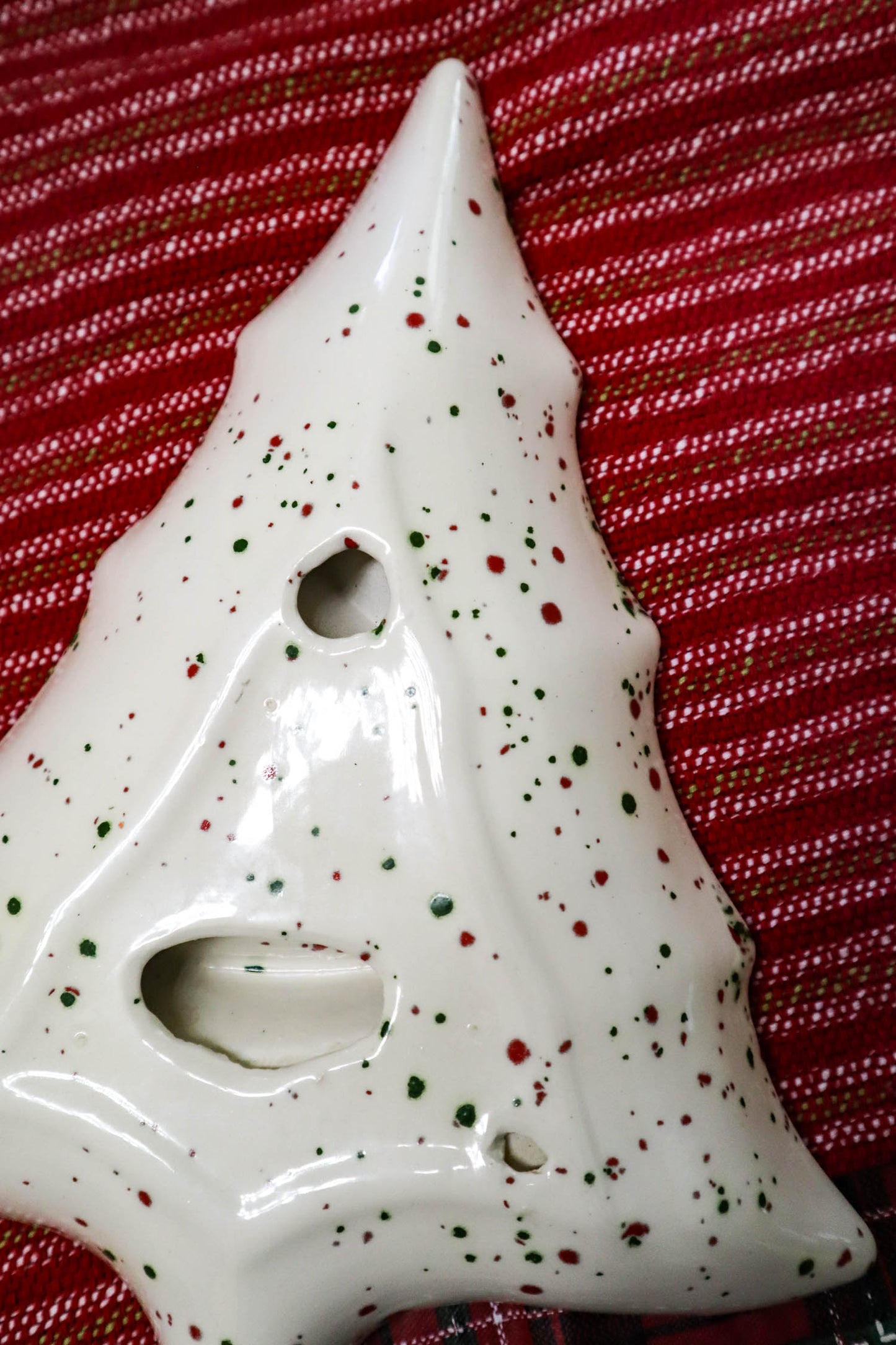 Speckled Christmas Tree Candy Dish