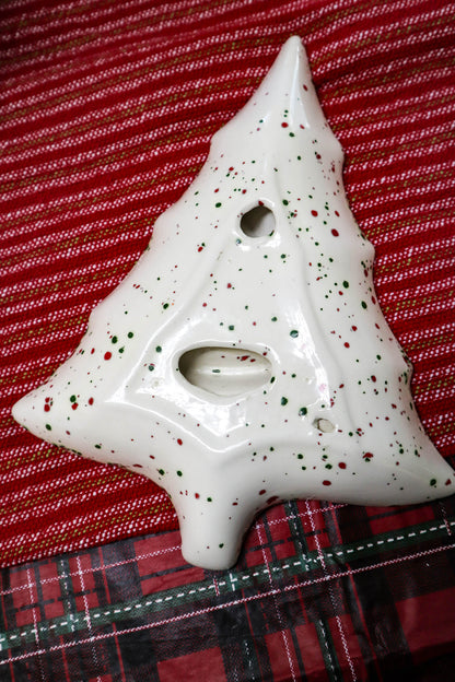 Speckled Christmas Tree Candy Dish