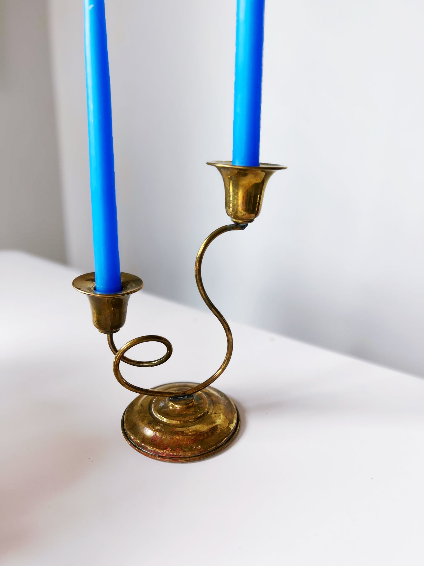 Twisted Brass Candleholders
