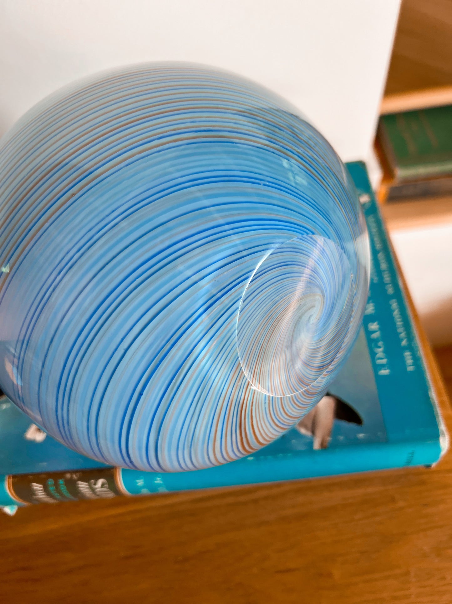 Brown & Blues Swirl Vase