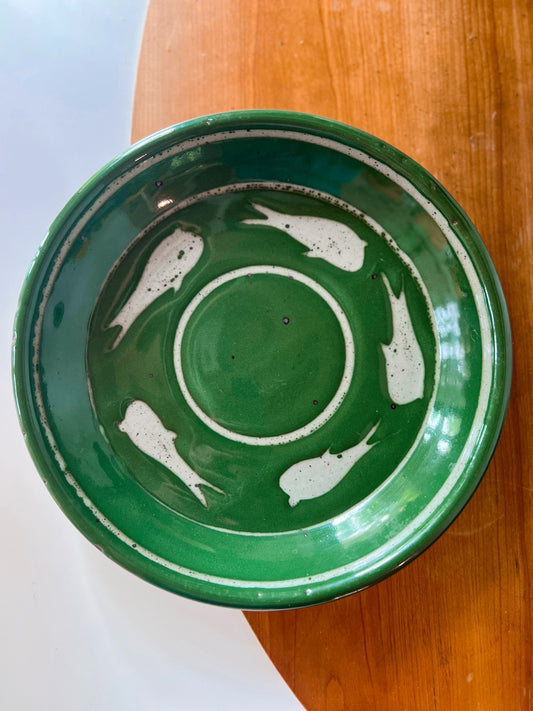 Green Whale Pie Plate