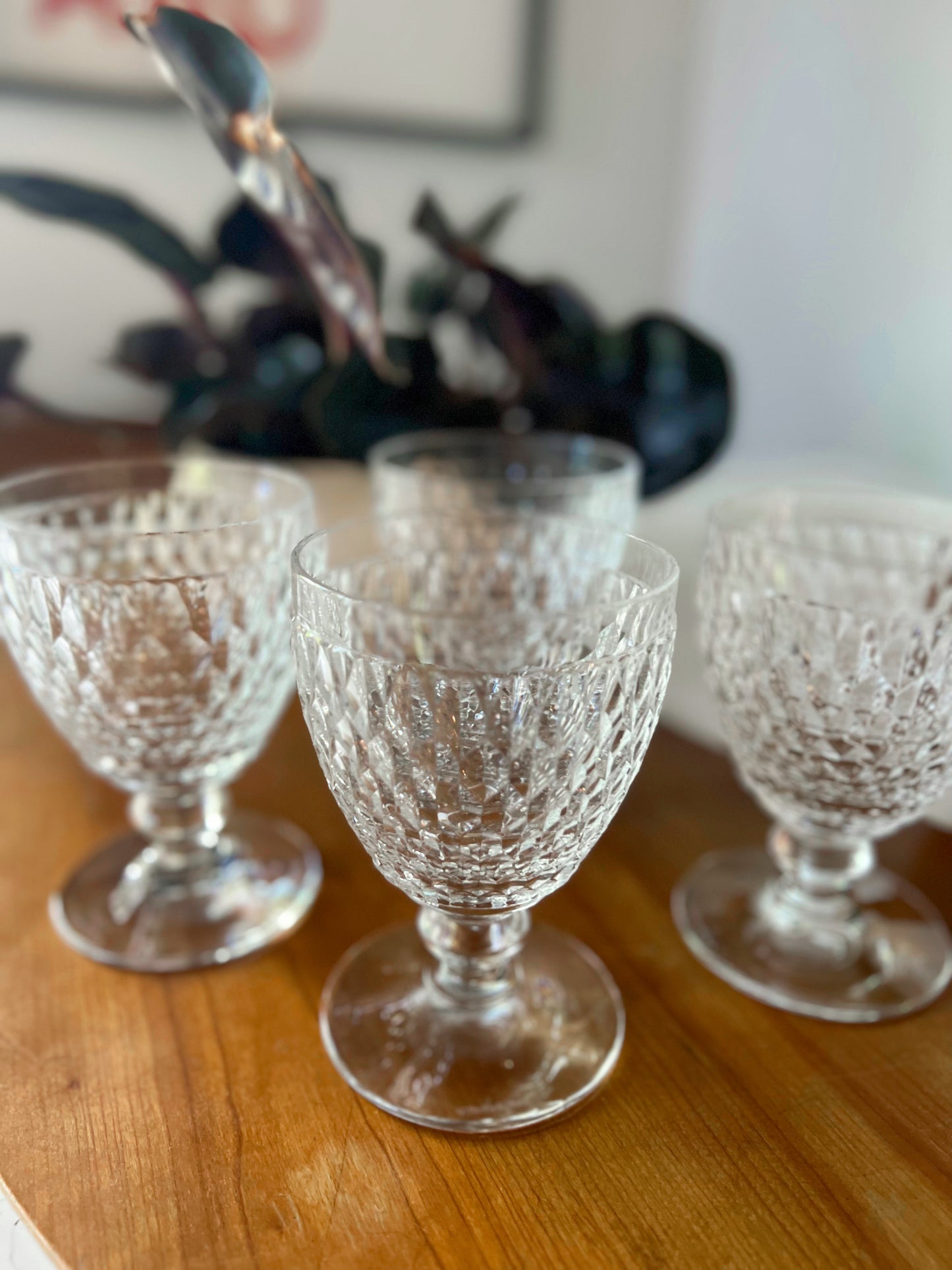 German Crystal Hobnail Glasses