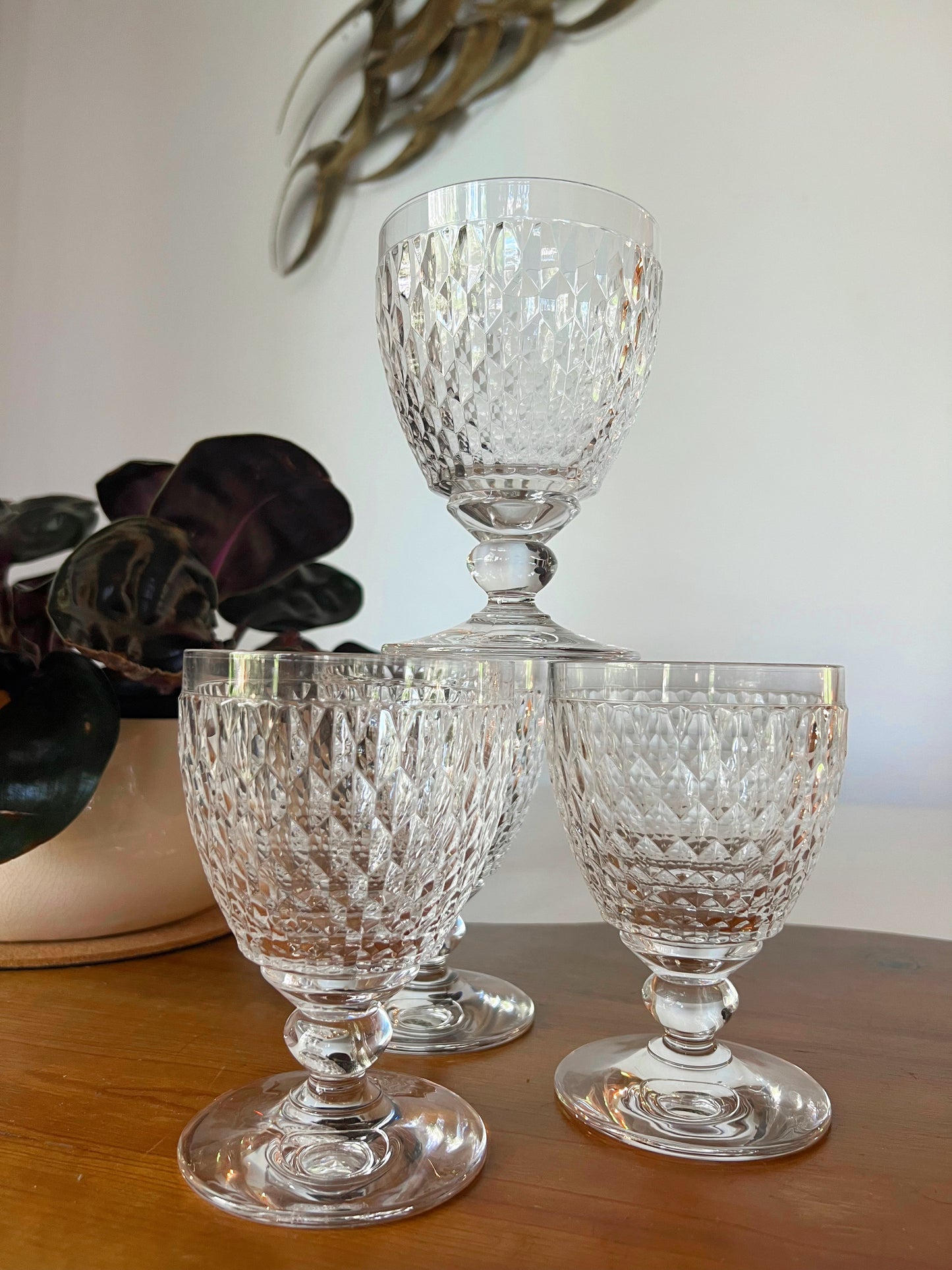 German Crystal Hobnail Glasses