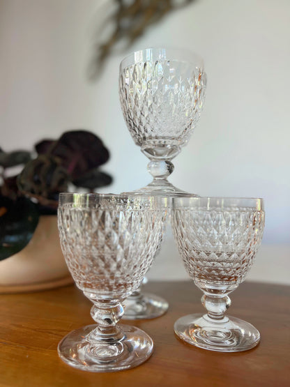 German Crystal Hobnail Glasses