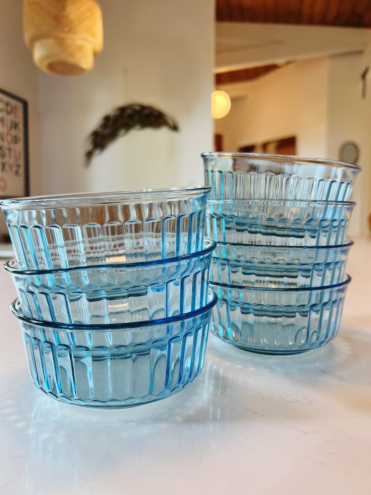 Ice Blue Glass Bowls