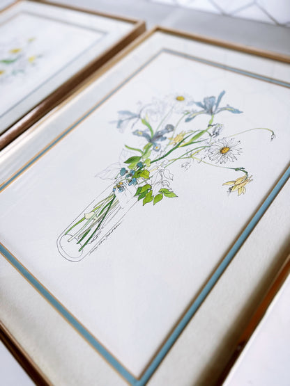 Peaceful Flower Lithographs