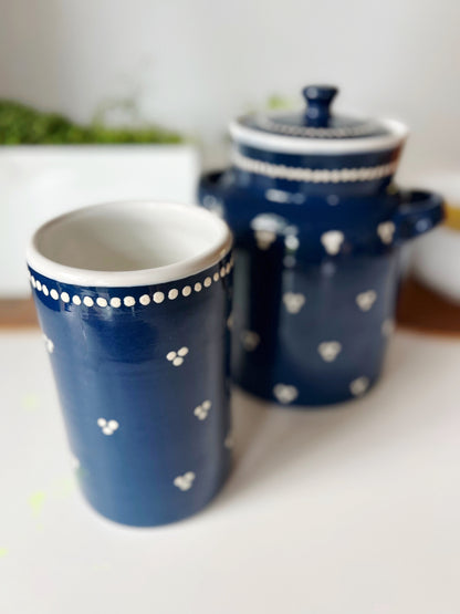 Hungarian Indigo & Dot Kitchen Crocks