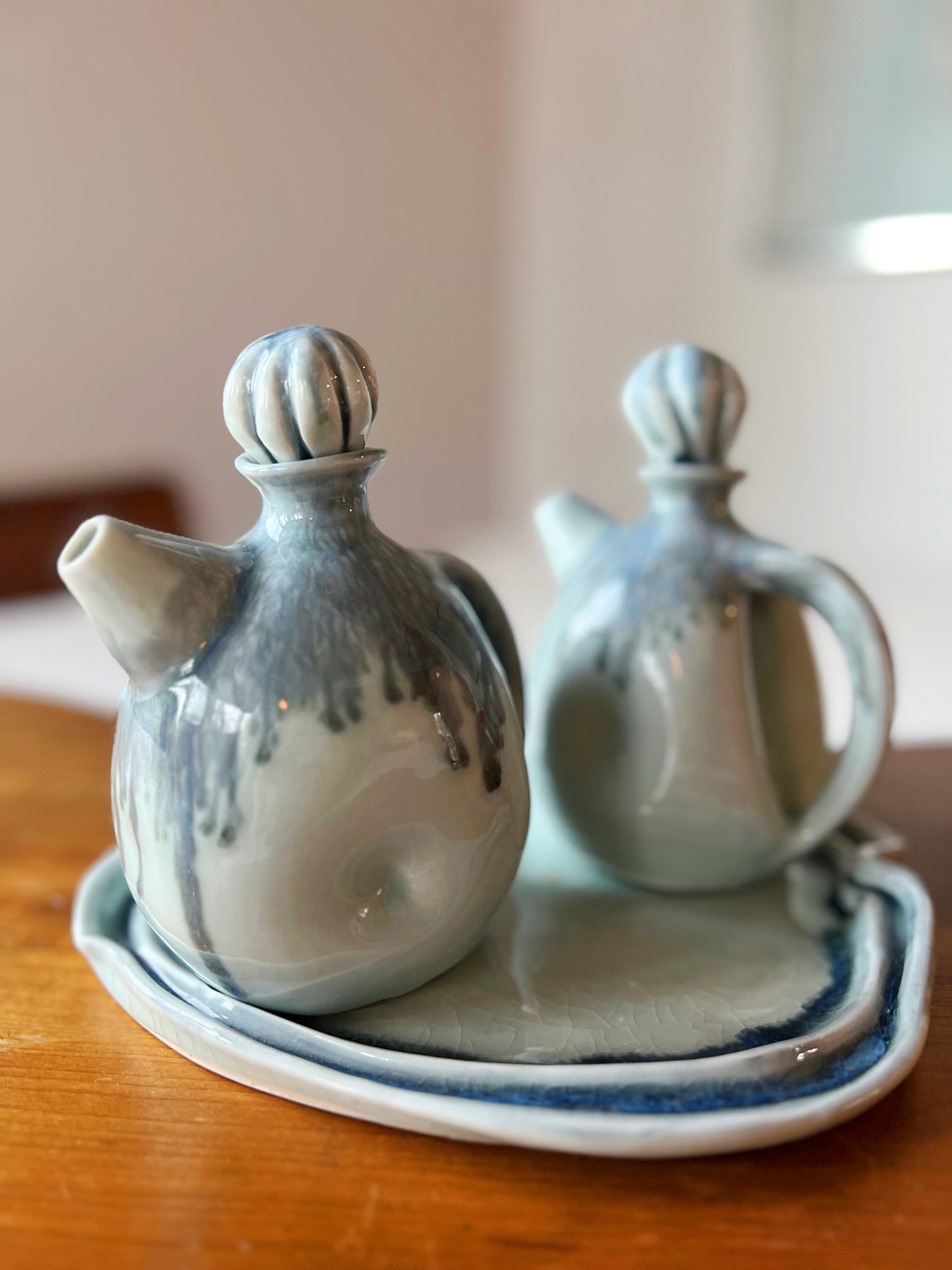 Oil & Vinegar Pottery Set