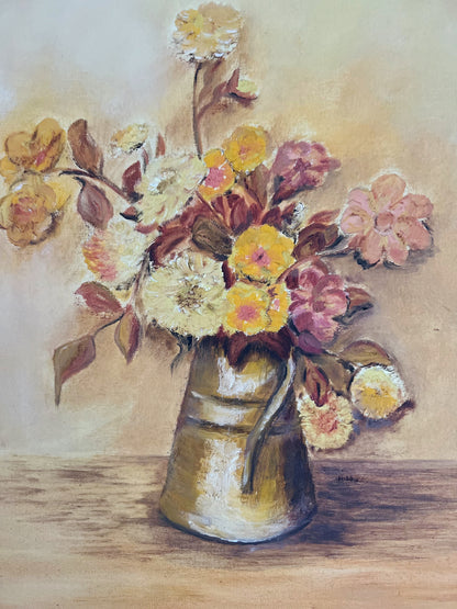 Golden Hour Floral Oil Painting