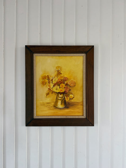 Golden Hour Floral Oil Painting