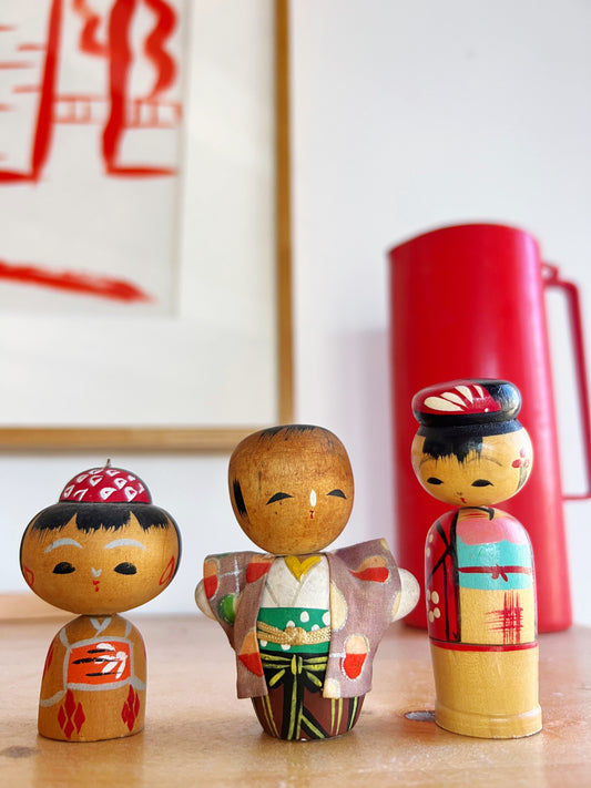 Vintage Kokeshi Dolls