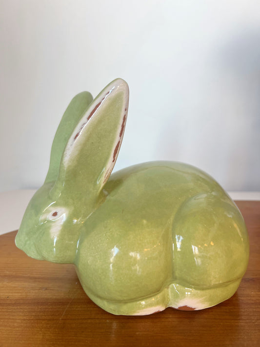 Terracotta Green Bunny
