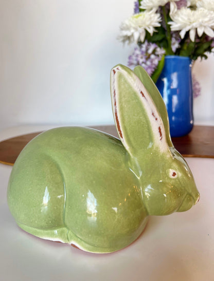 Terracotta Green Bunny