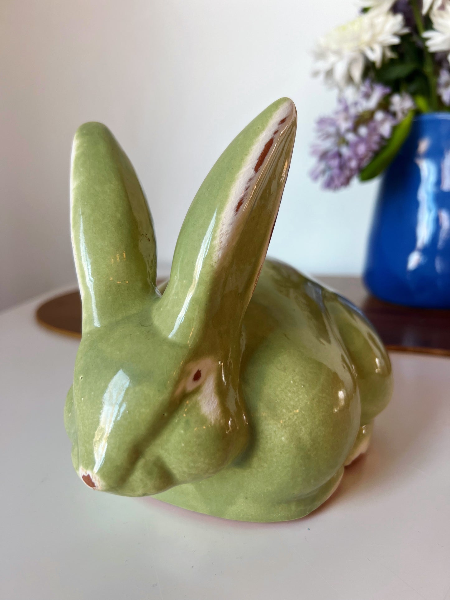 Terracotta Green Bunny