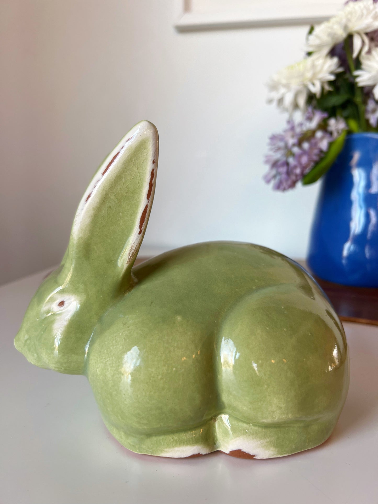 Terracotta Green Bunny