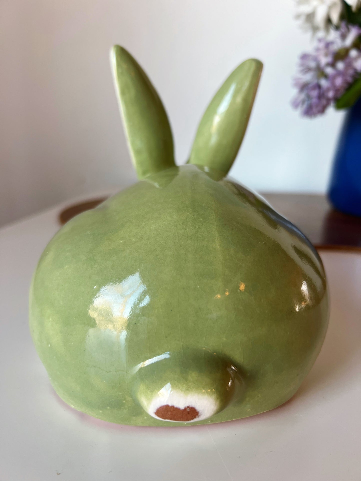 Terracotta Green Bunny