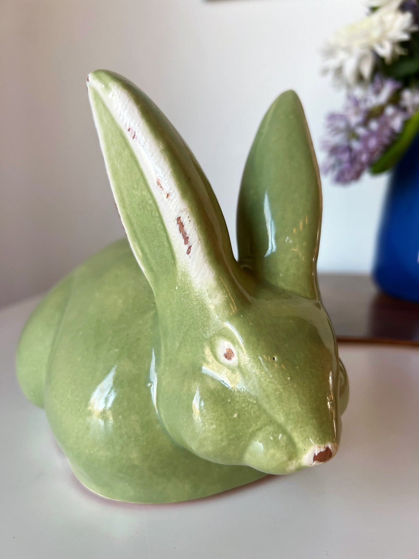 Terracotta Green Bunny