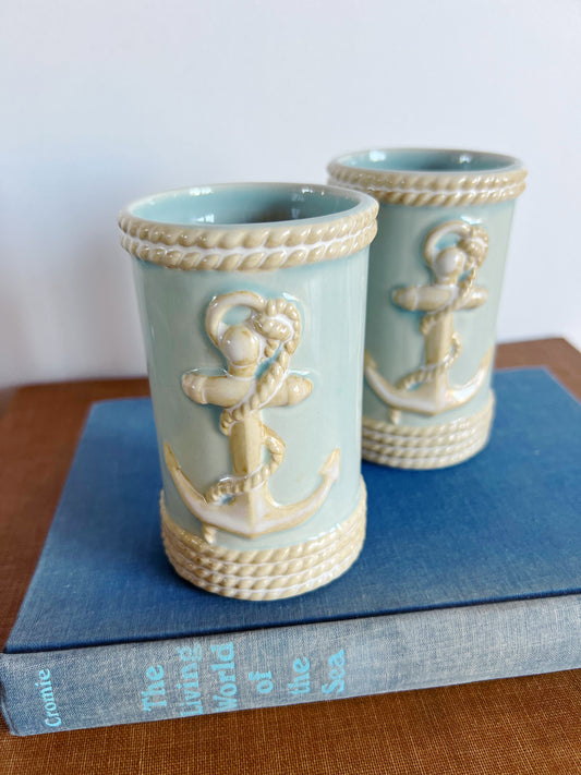 Pair of Anchors Aweigh Cups