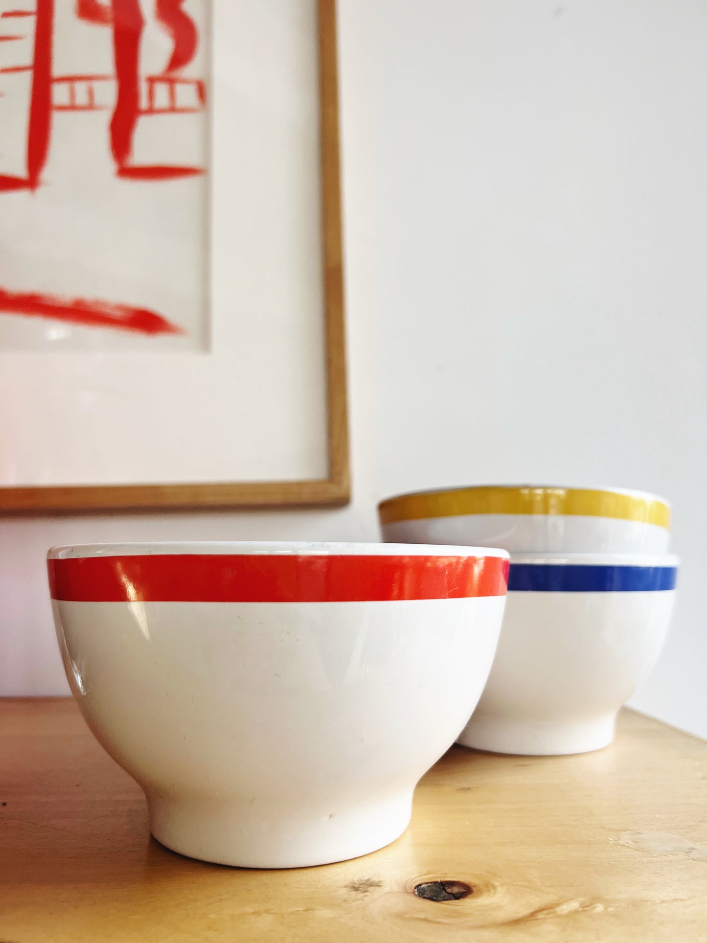 Vintage Buoy Stripe Bowls