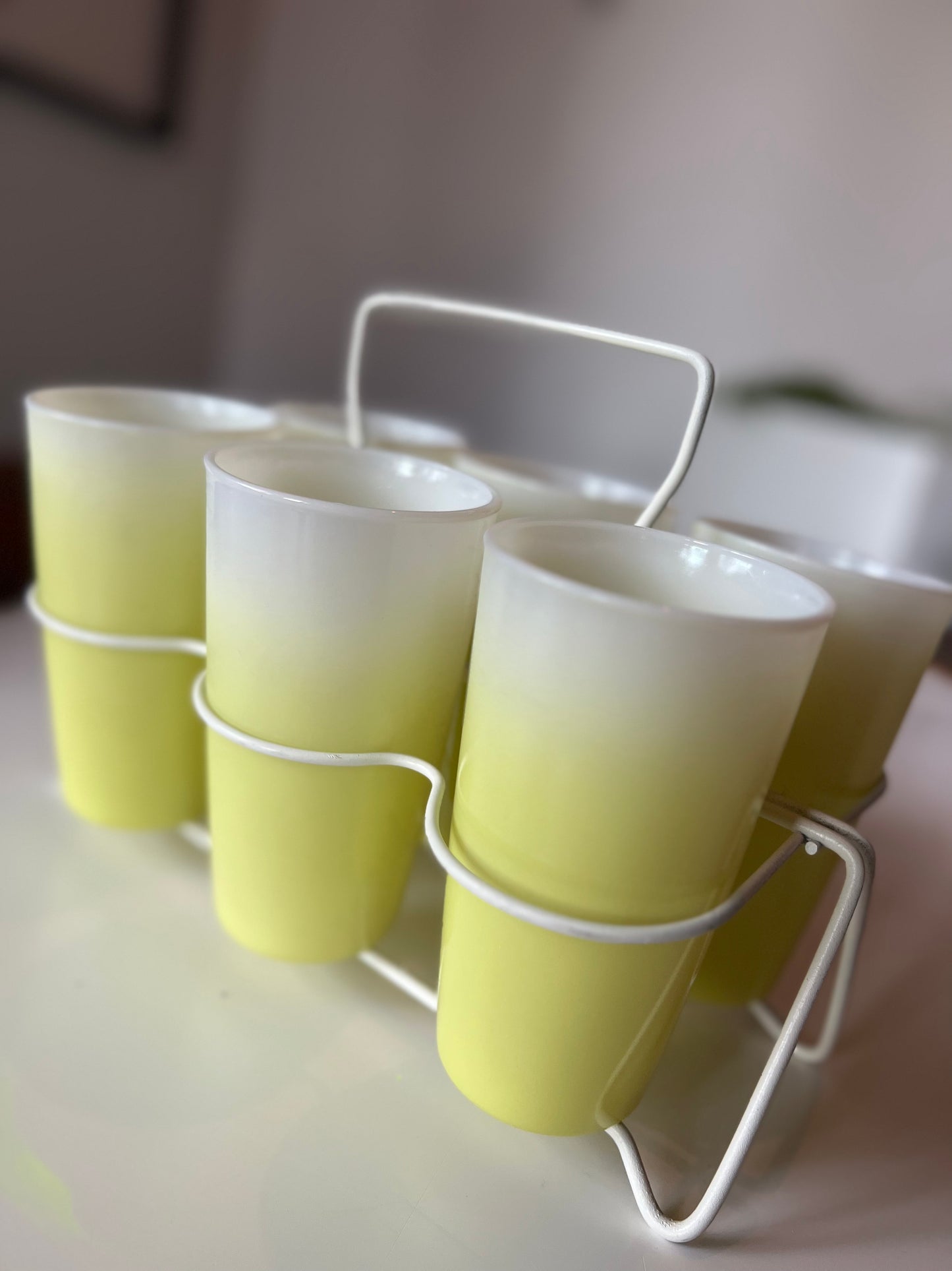 Yellow Ombre MCM Glassware Set