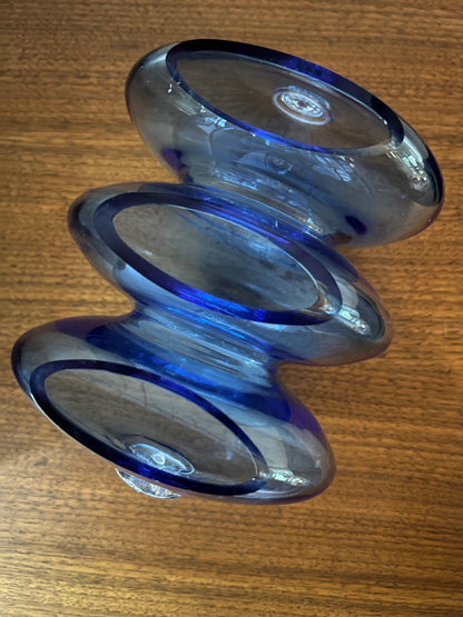 Three Vessel Blue Vase