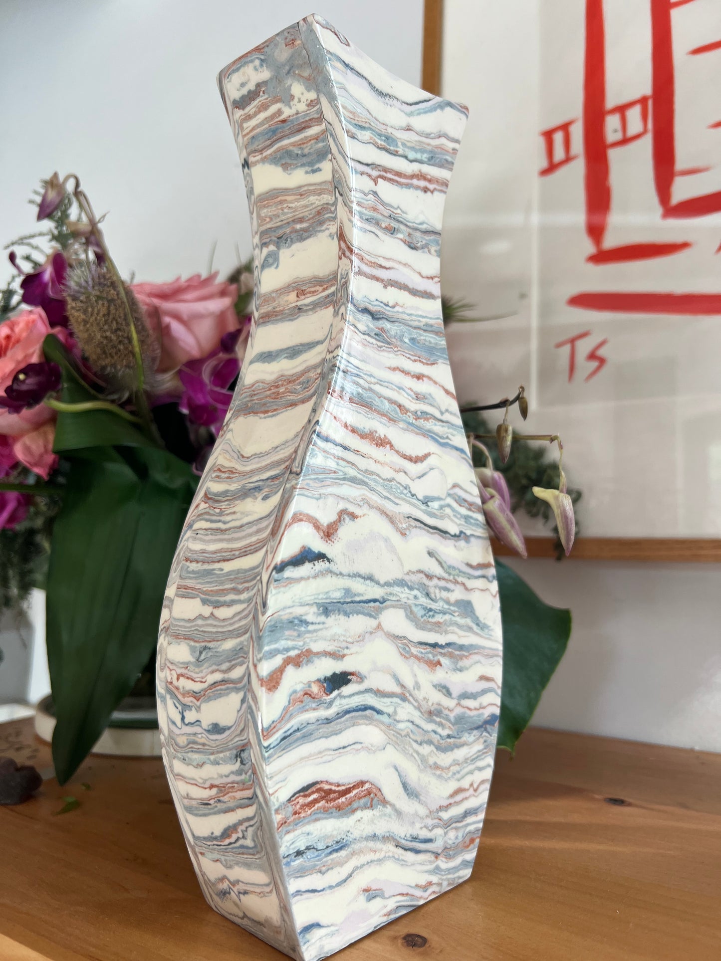 Marbled Tie Vase