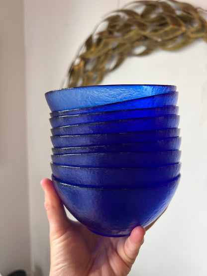 Italian Blue Bowl Stack