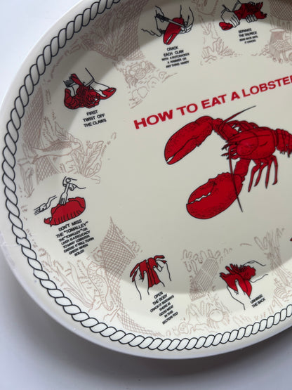 How to Eat a Lobster Plates - Set of 4