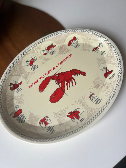 How to Eat a Lobster Plates - Set of 4