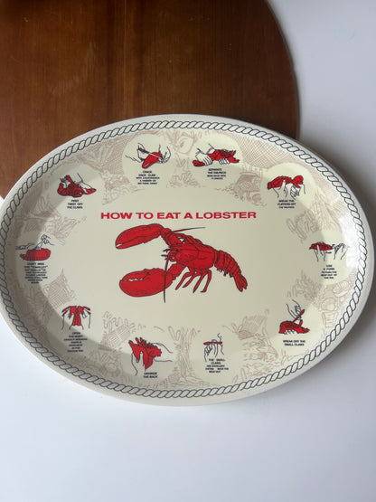 How to Eat a Lobster Plates - Set of 4