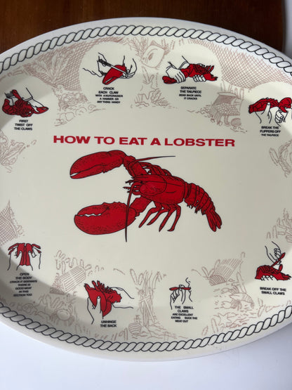 How to Eat a Lobster Plates - Set of 4