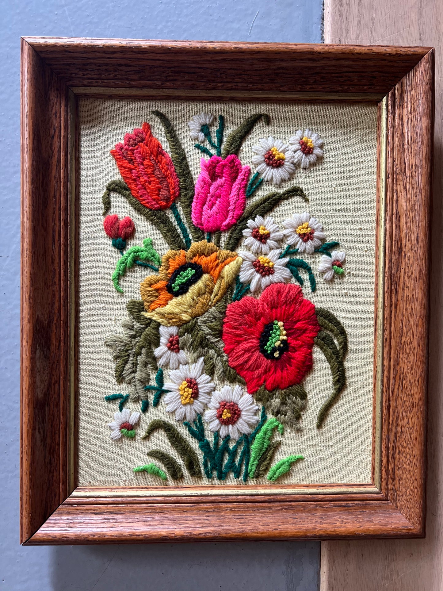1970s Embroidered Bouquet