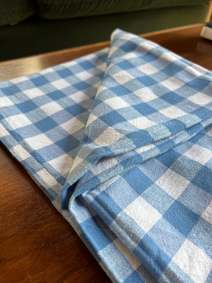 Picnic Gingham Blue Tablecloth