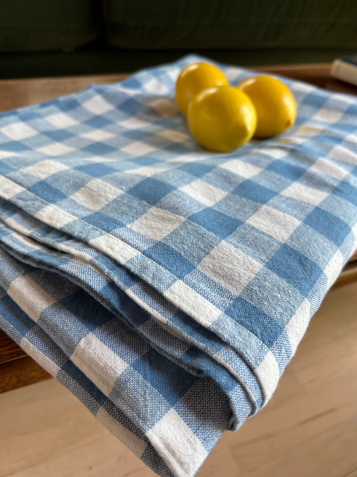 Picnic Gingham Blue Tablecloth