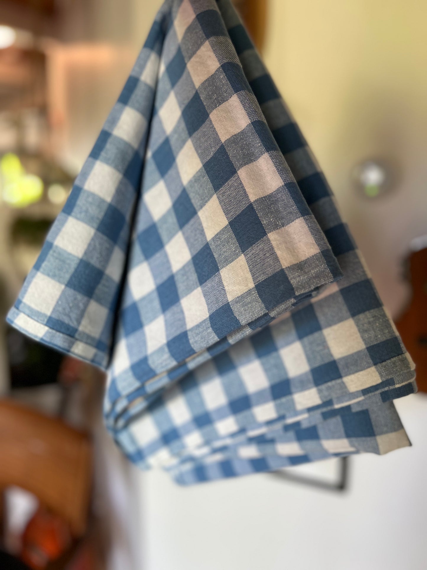 Picnic Gingham Blue Tablecloth