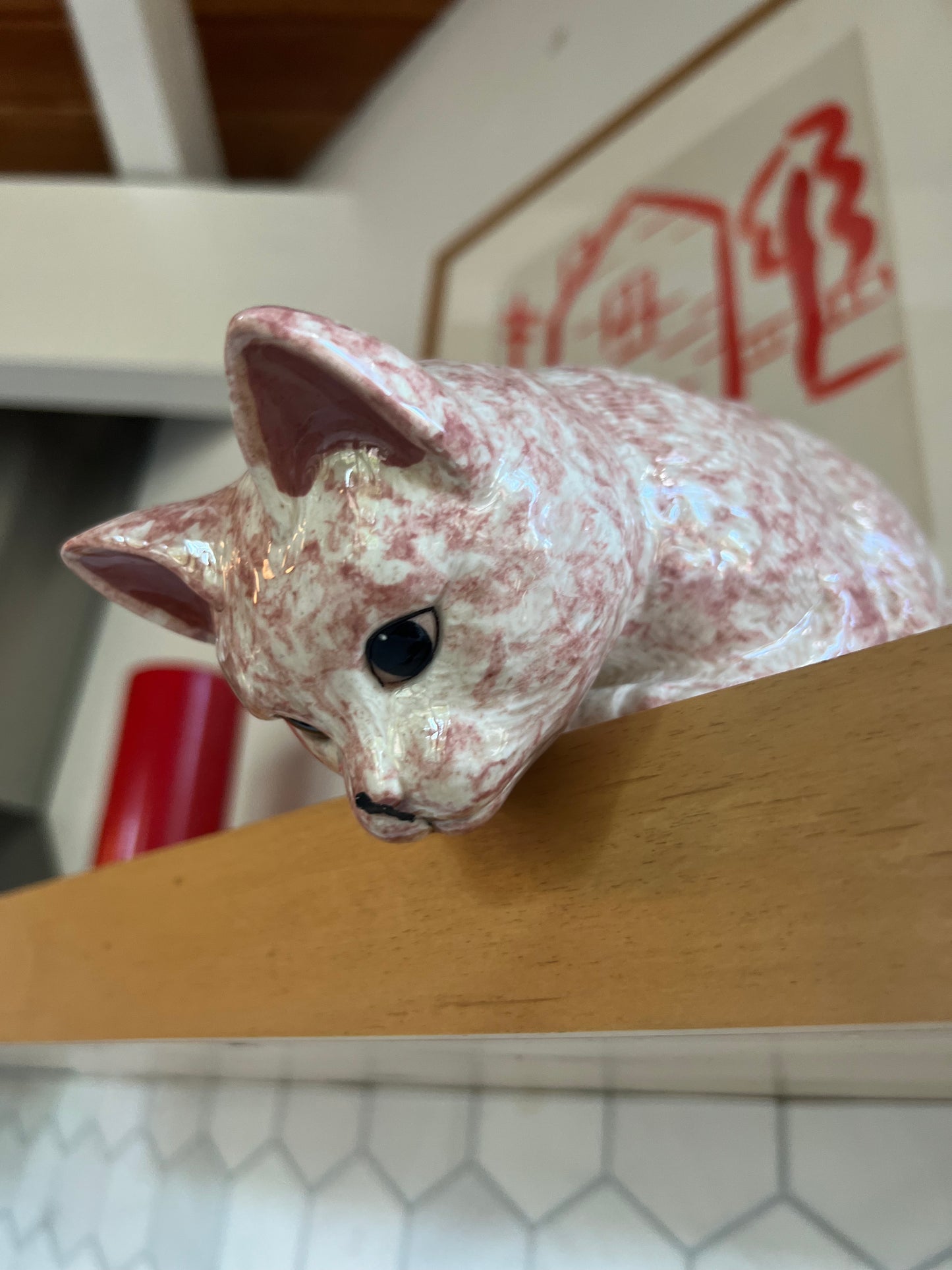 Ceramic Ledge Cat