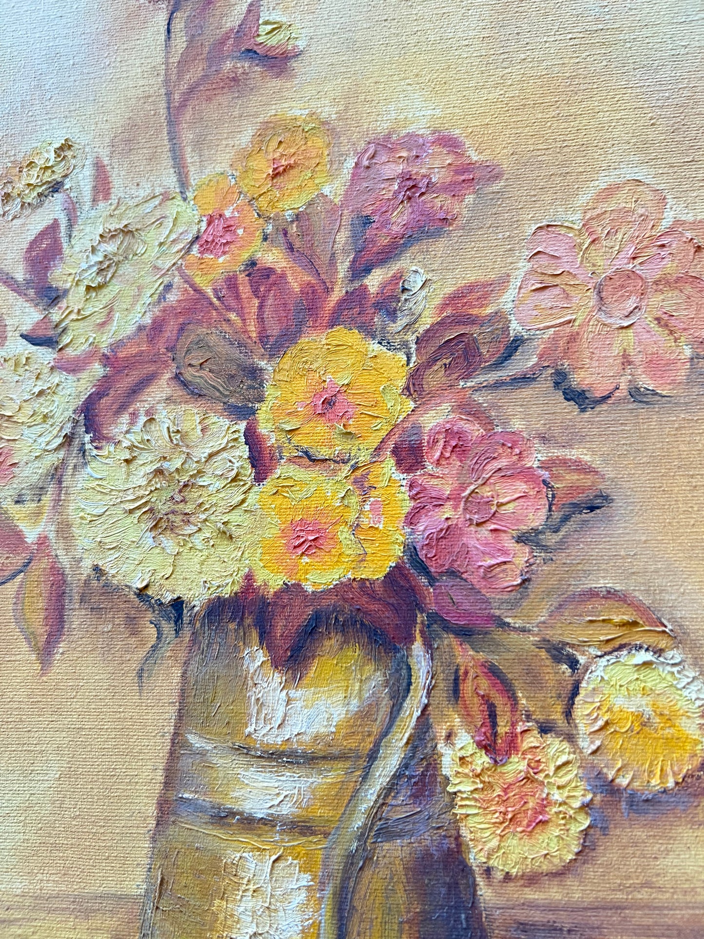 Golden Hour Floral Oil Painting