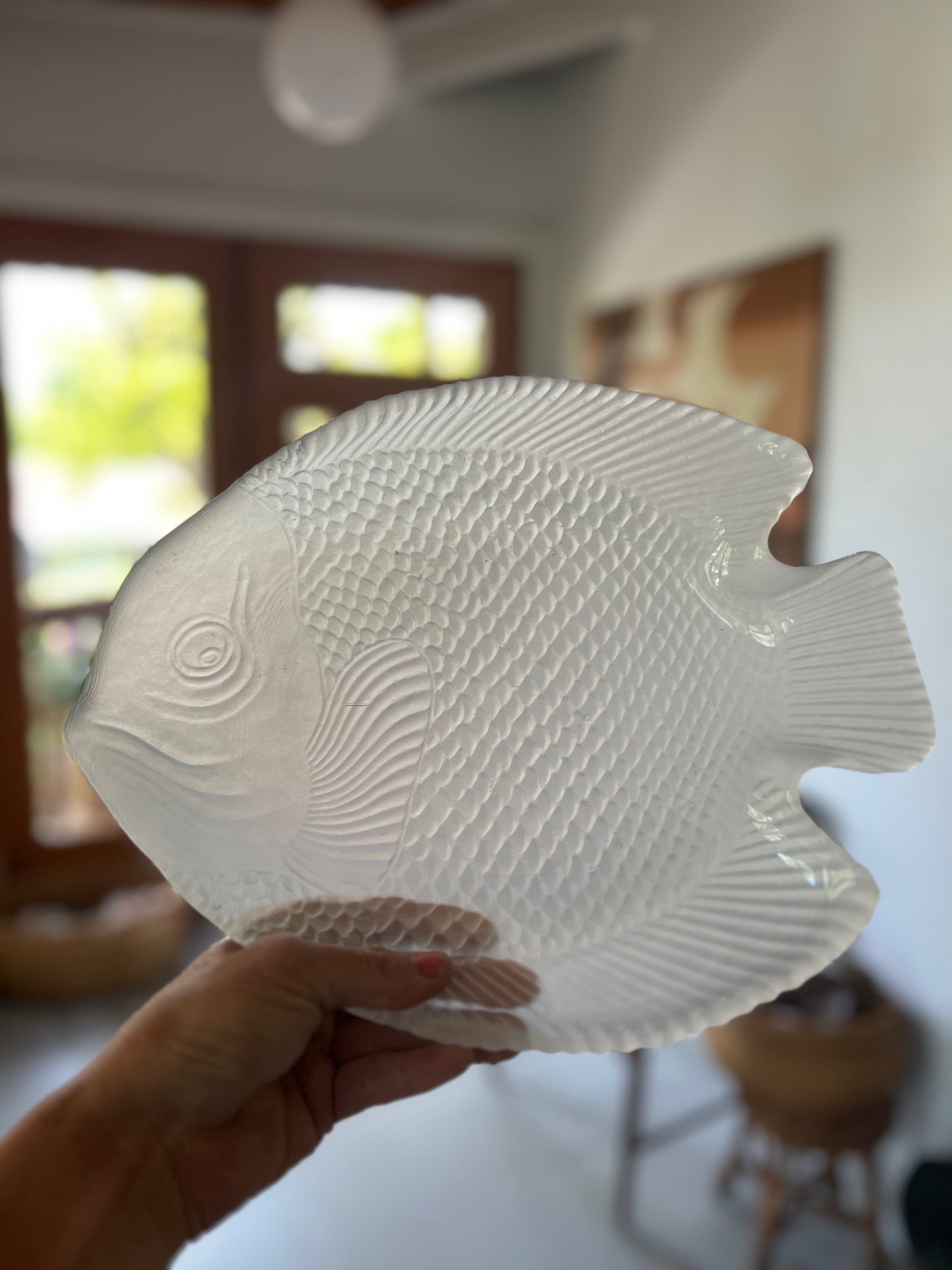 Frosted Glass Fish Platter