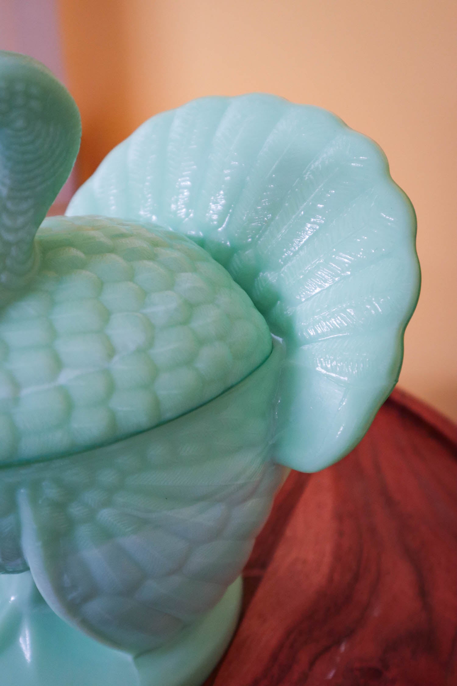 Buy L.E. Smith Martha Stewart Jadeite slag green covered turkey dish